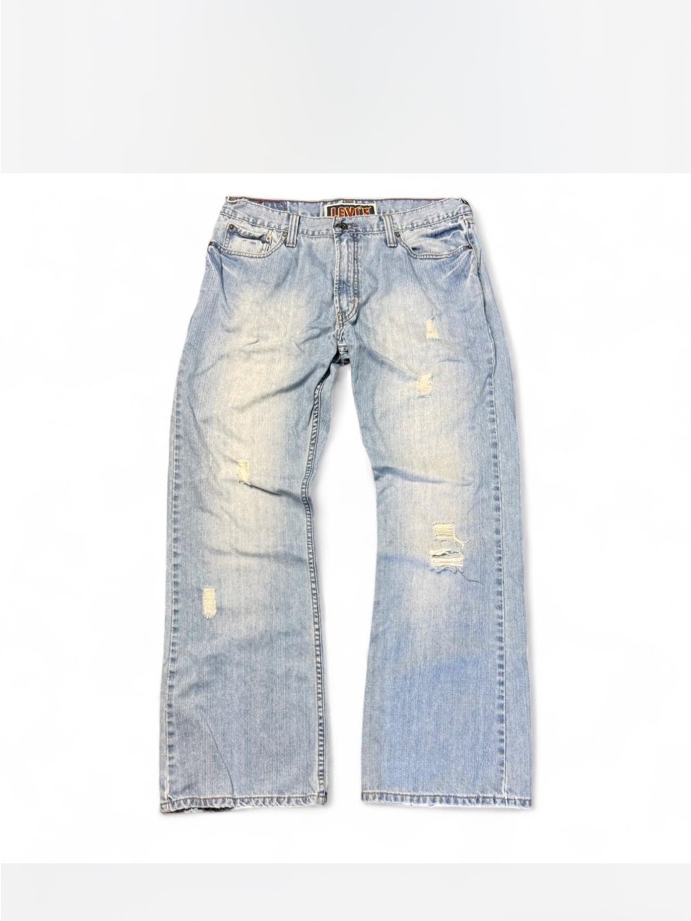 Levi's vintage 527 Light Blue Low Distressed Bootcut Jeans